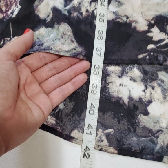 Vera Wang L floral dress large black flower excellent condition - Picture 5 of 12